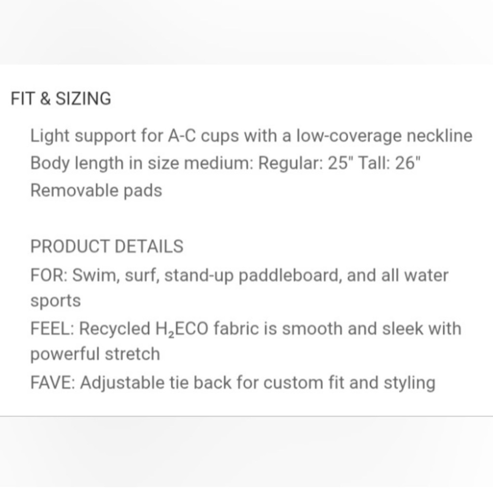 Athleta Black Tie Back Triangle Tankini Swim Top - Picture 7 of 13